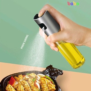 Chai xịt dầu nhà bếp thủy tinh chai gia vị dầu giấm nước tương chai xịt dầu thịt nướng babo (TE21)