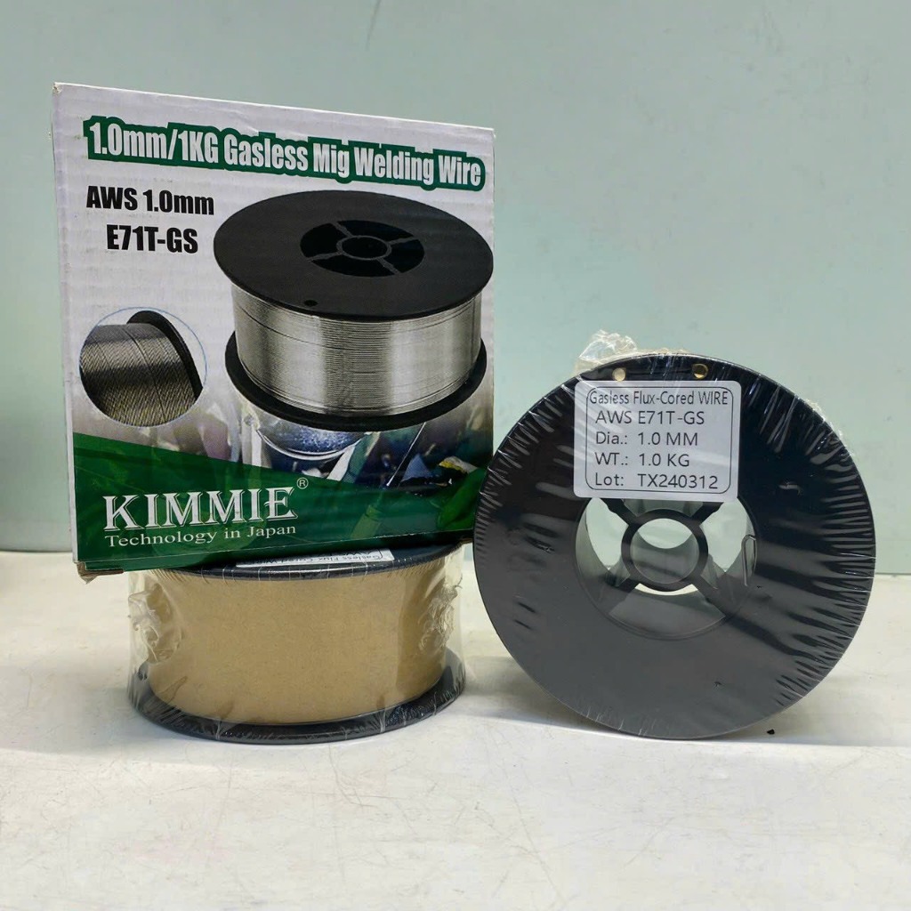 Cuộn dây hàn MIG Kimmie 1KG (1.0mm, không dùng bình khí) E71T-GS chuyên hàn sắt