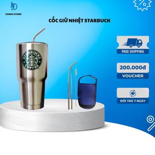 Ly Giữ Nhiệt Thái Lan 900ml Chống Trào + Tặng Kèm Túi Đựng Và Bộ Phụ Kiện Ống Hút Tái Sử Dụng ( Nhiều màu ngẫu nhiên)