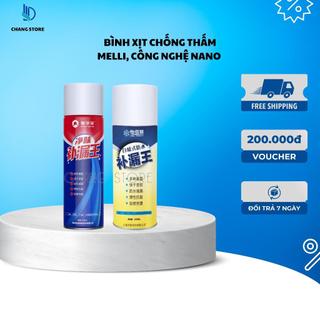 Bình xịt chống thấm, bình xịt chống dột công nghệ NANO bảo vệ mái nhà, tường, ống nước có 2 màu đen, trắng