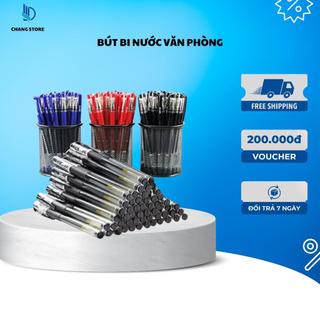 Bút bi nước văn phòng 0.5mm mực đều, nét chữ đẹp ĐỦ MÀU XANH, ĐEN, ĐỎ