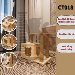 Trụ cào móng nhà cây cho mèo lắp ráp CT018  PETDECOR tạo không gian chơi cho boss