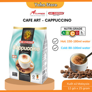 Cà Phê Art Cappuccino Aik Cheong (12 Gói x 25g) - nhập khẩu từ Malaysia