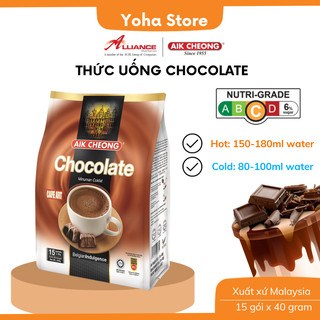 Chocolate Hòa Tan Aik Cheong Chocolate  (15 Gói x 40g) - nhập khẩu từ Malaysia