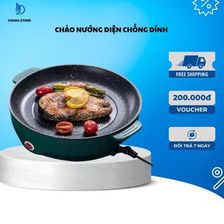 Chảo Nướng Điện Mini Đa Năng 26cm, Bếp Nướng Điện Chống Dính