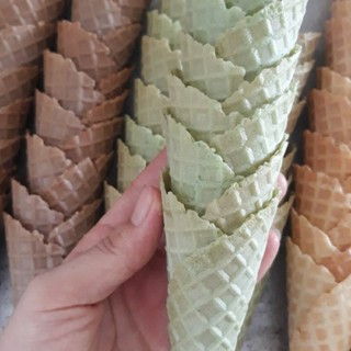 8 bánh ốc quế matcha size 5x11cm