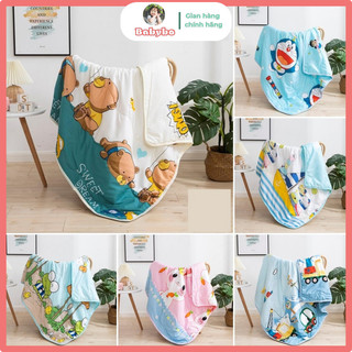 Chăn đũi, chăn thu đông chất liệu cotton siêu mềm kích thước 140*110cm hoạ tiết đáng yêu cho bé