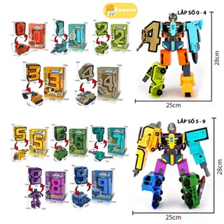 Đồ Chơi Số Biến Hình Siêu To Lắp Ghép Robot Số Biến Hình Thông Minh Cho Bé Từ 3 Tuổi