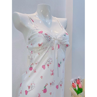 Váy ngủ lụa ren xẻ tà
