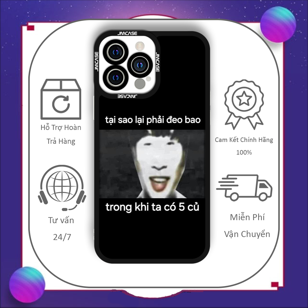 Ốp lưng iphone cạnh vuông Jicase idol jack đom đóm