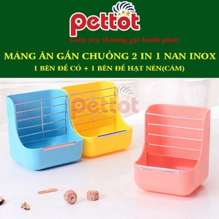 Máng ăn 2 trong 1 cho thỏ chuột lang bọ ú - Pettot