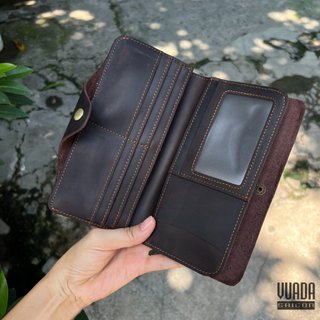[ DA BÒ THẬT 100% ] VÍ DÀI DA BÒ CẦM TAY VD24