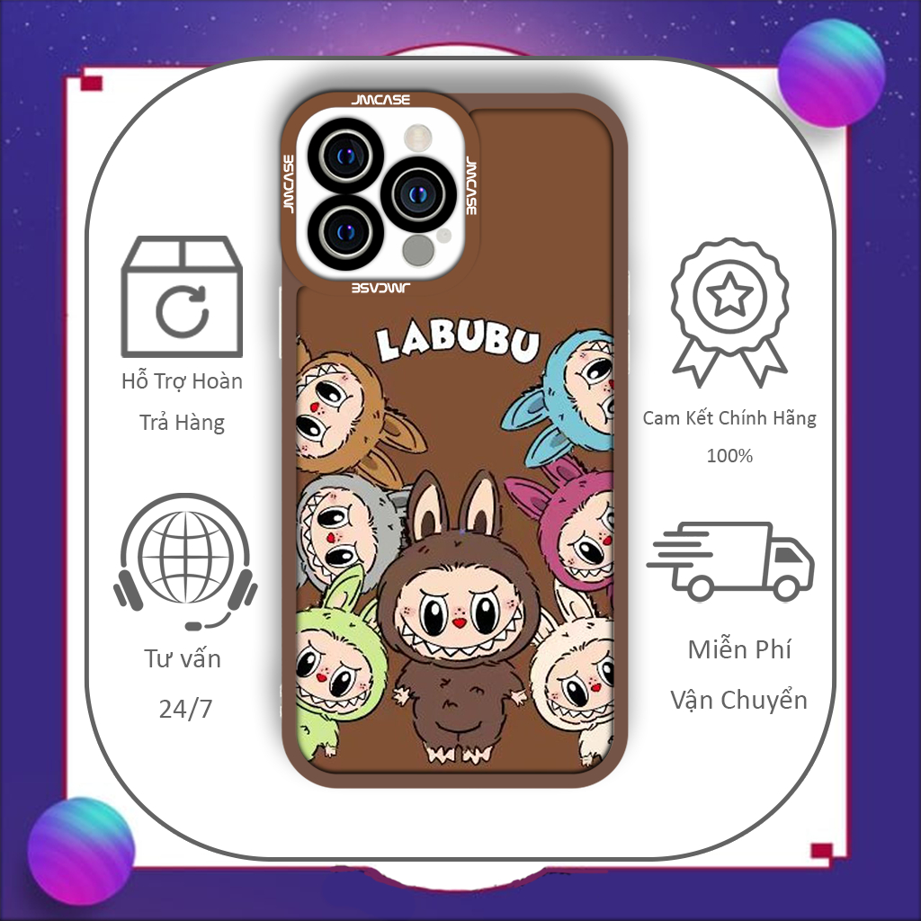 Ốp lưng iphone cạnh vuông Jicase labubu cute