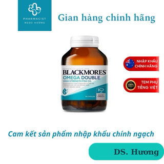 [Nhập khẩu chính hãng] Viên  Dầu Cá Bổ Sung Omega Hỗ Trợ Cho Tim, Mắt, Da Blackmores Double Omega High Strength Lọ 90v