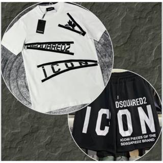 Bộ Quần Áo Phông DSQ Icon Khóa CHéo Thật Phối Quần Icon Basic Cực Hót Chất Vải Coton Cao Cấp Thoáng Mát Hottrend