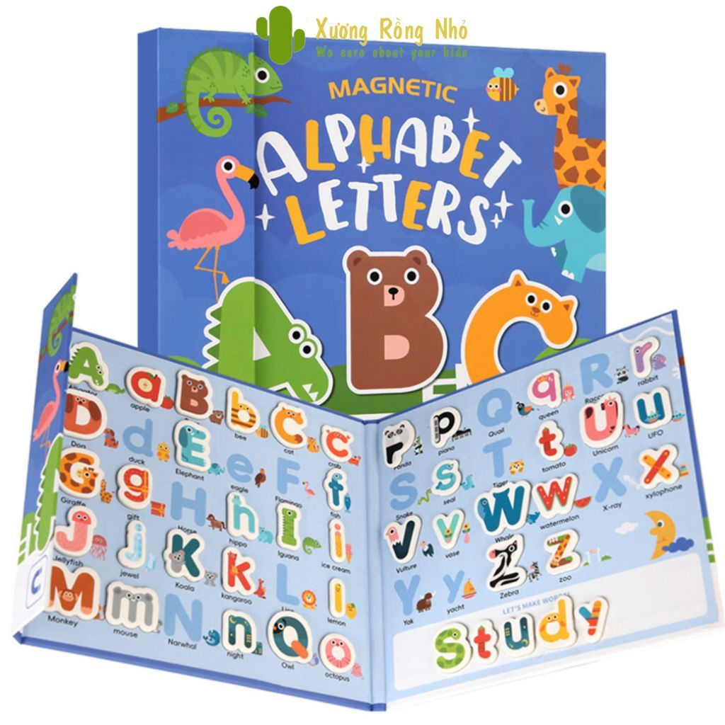 Bảng Học Chữ Cái Tiếng Anh ABC Nam Châm Từ Tính Animal Alphabet Letters