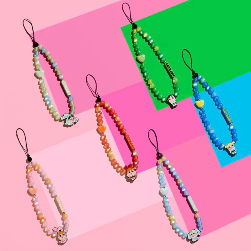 POP MART Crybaby The Powerpuff Girls Phone Charm Móc Khoá Điện Thoại Chính Hãng