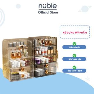 Hộp đựng mỹ phẩm trong suốt nhiều ngăn, Hộp đựng mỹ phẩm sang trọng nhẹ nhàng, làm bằng chất liệu PET dày