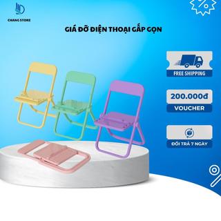 Giá đỡ điện thoại hình ghế đẩu có thể gấp gọn để bàn đa chức năng nhiều màu