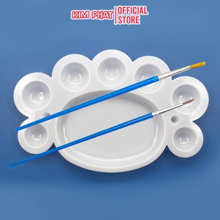 Khay pha màu nước, cọ vẽ, cọ tô màu km-09