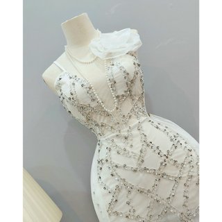 đầm hai dây kết đá công chúa