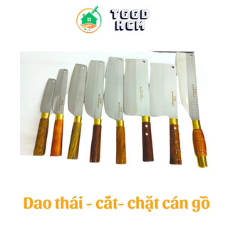 Dao cắt- dao cán gỗ chăt xương-dao chặt thịt gà-do chặt thép trăng sắc bén chống han dỉ