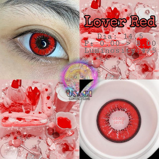Lover Red (Cận inb shop): Kính áp tròng/ Lens cosplay sử dụng 1 năm