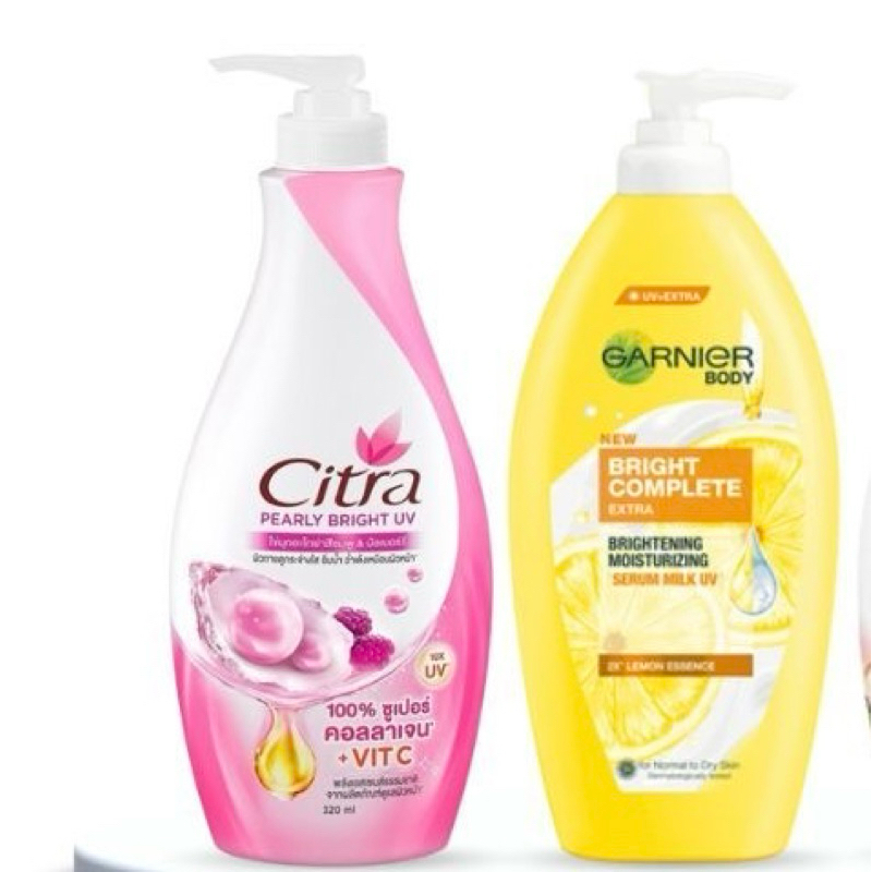 Sữa dưỡng thể Garnier & dưỡng thể Citra Thái Lan giúp da trắng sáng mịn màng