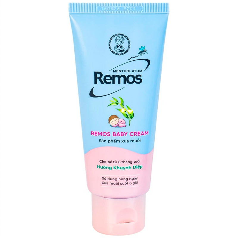 Kem xua muỗi Remos Baby Cream hương khuynh diệp suốt 6 giờ cho bé từ 6 tháng tuổi (70g)