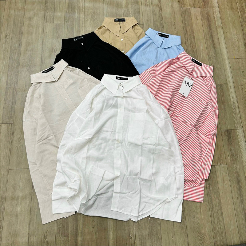 Áo Sơmi Linen Oversize Xuất Xịn