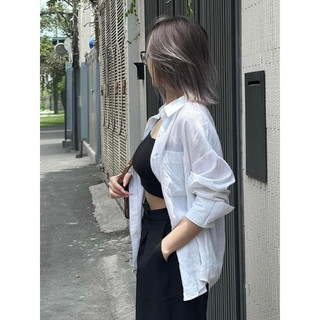 Áo Sơmi Linen Oversize Xuất Xịn