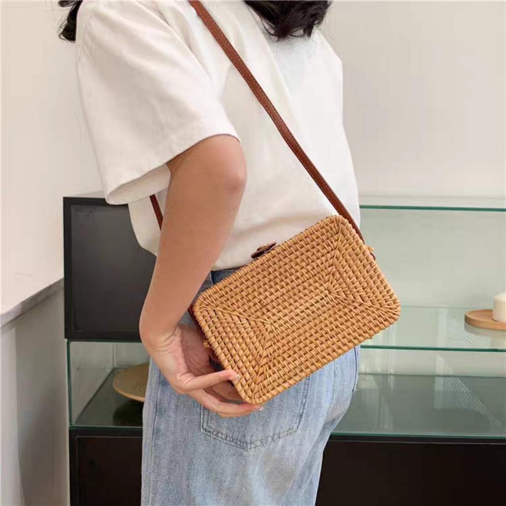Túi Mây Đan Phong Cách Thời Trang Vintage
