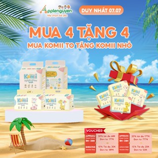 [Mua 4B tặng 4 mini] Bỉm KOMII (To/Mini) Dán/Quần Size NB46/S42/M38/L36/XL32/XXL28 Applenguyen94