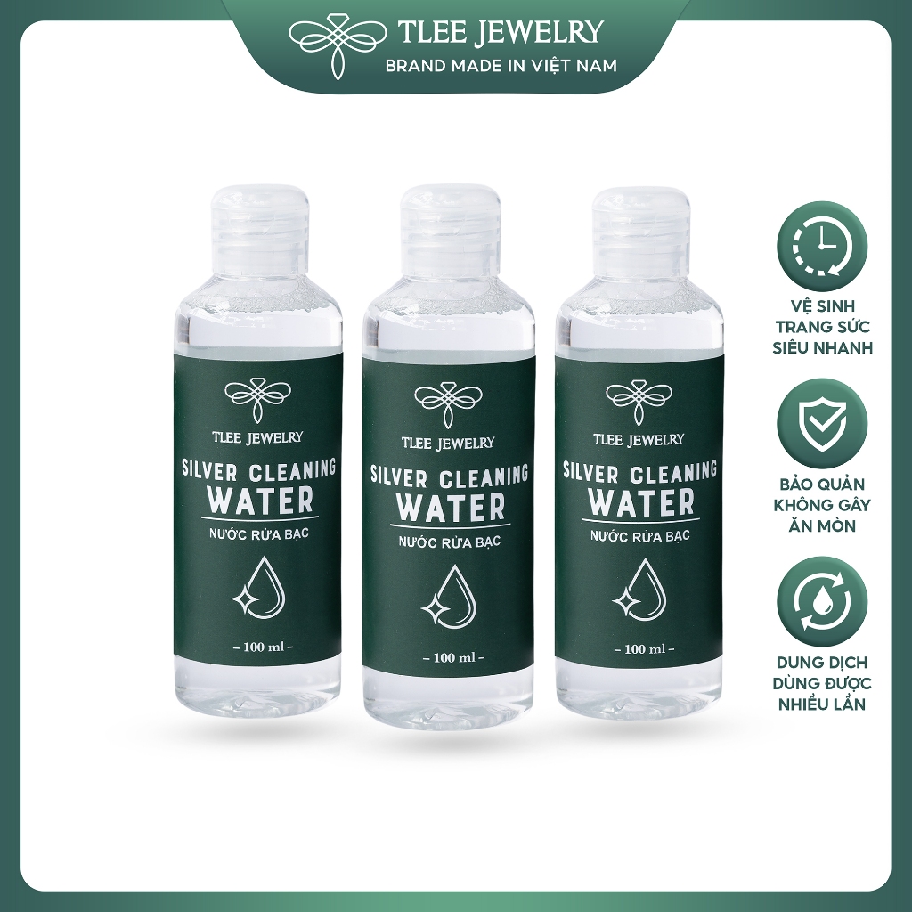 Nước rửa trang sức bạc TLEE dung dịch làm sáng bóng bạc như mới 100ml TLEE JEWELRY