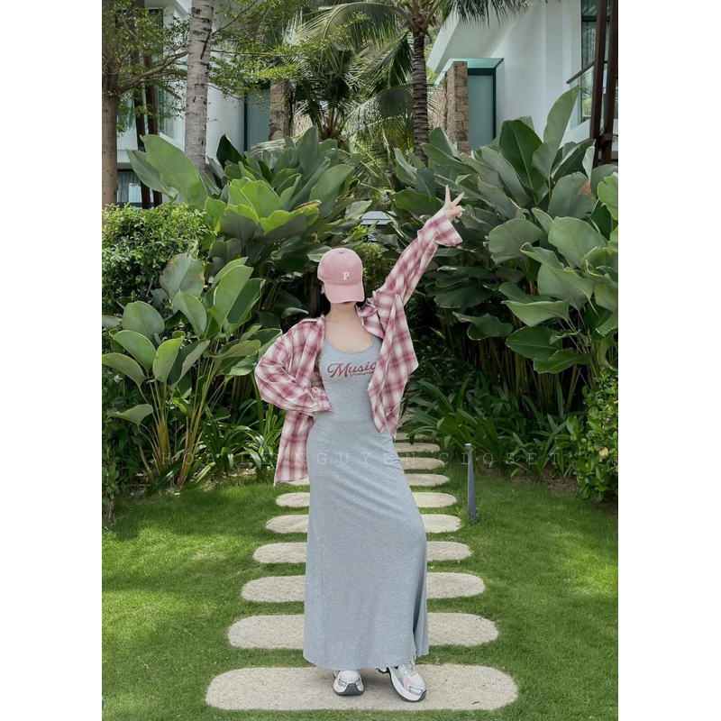 SET ĐẦM KÈM SƠ MI SỌC