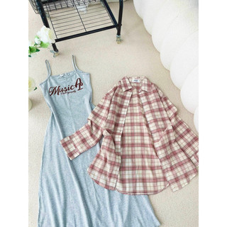 SET ĐẦM KÈM SƠ MI SỌC