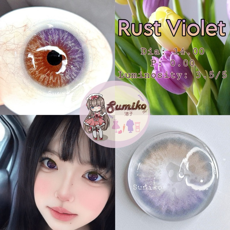 Rust Lens:  lens cao cấp lens hai màu cosplay Eula