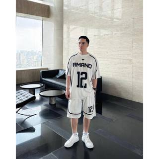 Bộ quần áo thể thao amand futuristic vibe set - grey/ black/ white qa015