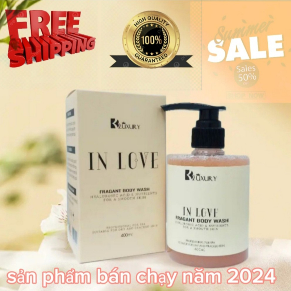 Sữa tắm hương nước hoa IN LOVE BK Luxury siêu thơm,chai lớn 400ml