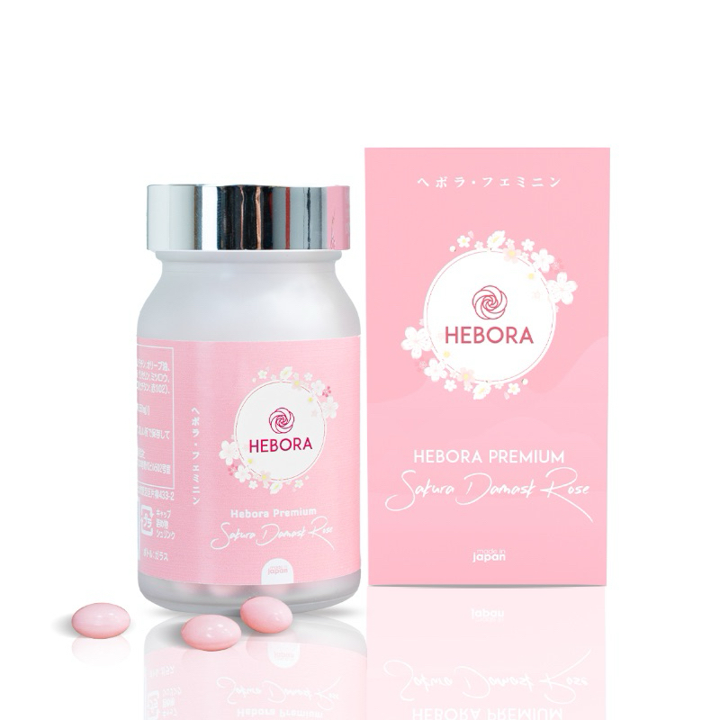 viên uống tạo mùi thơm cơ thể Hebora premium Sakura Damaask Rose mẫu mới .