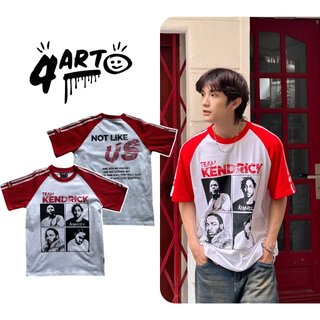 Áo thun 4Art TEAM KENDRICK Cotton 2 chiều 235gsm Hình in lụa Oversized Unisex
