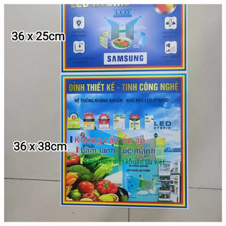 Miếng dán tủ lạnh Samsung - Tem dán tủ lạnh Samsung (mẫu 1)