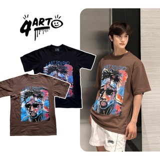 Áo thun 4ART Rapper King Cotton 2 chiều 235gsm Oversized Unisex In Trame