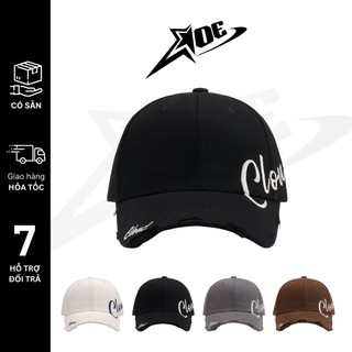 (Có sẵn) AOE STUDIO - Mũ lưỡi trai nam nữ Y2K chât liệu nón kết kaki phối rách in chữ phong cách Hàn Quốc cá tính