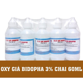 Lốc 10 chai dung dịch Oxy già 3% Bidopha 60ml/chai