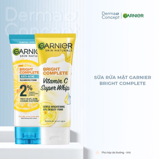 Sữa rửa mặt làm sáng da garnier 50ml