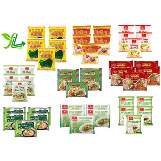 Combo 5 mì chay,hủ tiếu chay, cháo chay, chay thái waiwai, lá bồ đề, lá đa,miliket, vifon rau nấm....