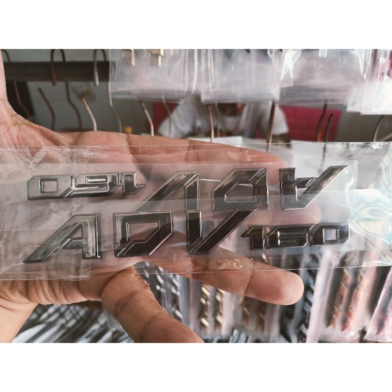 Bộ tem chữ nổi ADV 160 màu đen khói