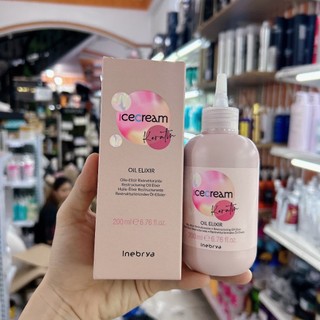 Tinh chất phục hồi tóc hư tổn keratin elixir oil inebrya 200ml chính hãng