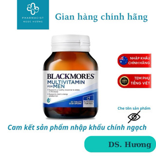 [NHẬP KHẨU CHÍNH HÃNG ]Vitamin Tổng Hợp Hỗ Trợ Sức Khỏe Nam Giới Blackmores Multivitamin For Men Lọ 50 Viên